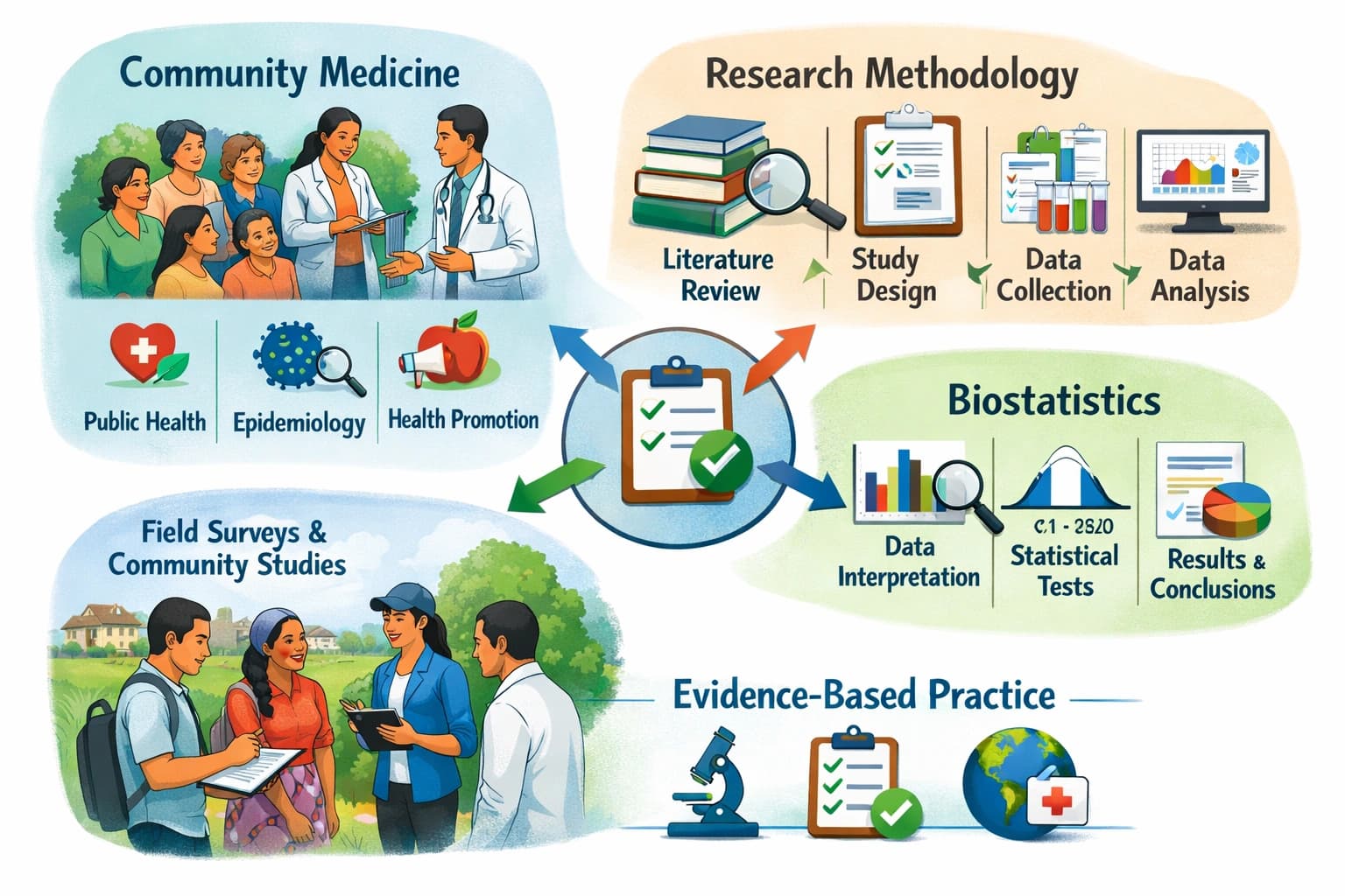 Community Medicine, Research Methodology and Biostatistics